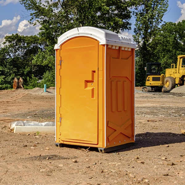 can i customize the exterior of the portable toilets with my event logo or branding in Gayville